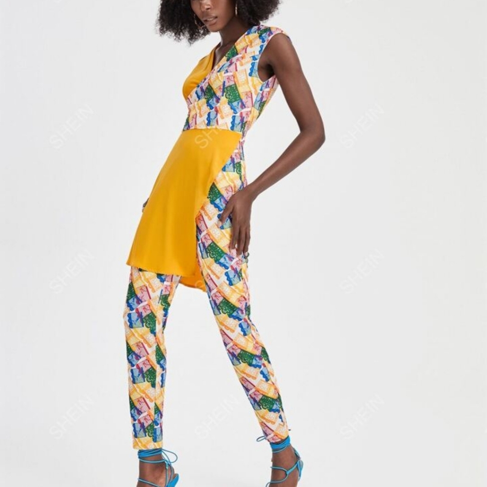 Unique colorful Jumpsuit size Small - Picture 2 of 3